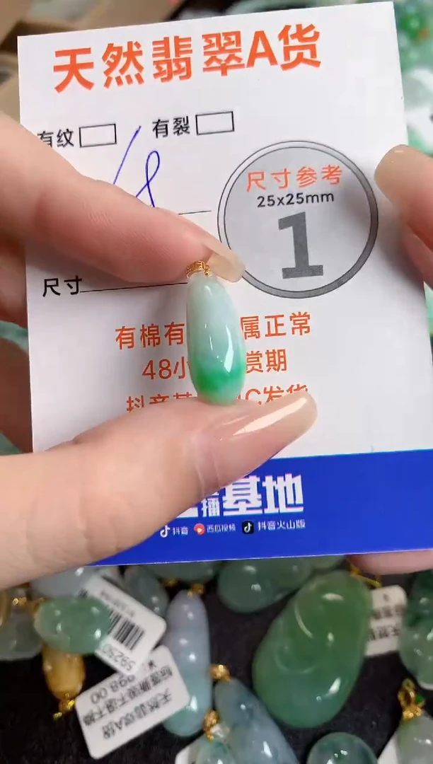 翡翠18K金镶嵌颈饰23000364