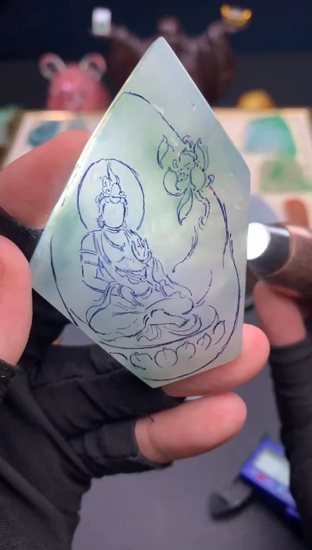 未镶嵌定制翡翠幸**场天然翡翠裸石（包工）