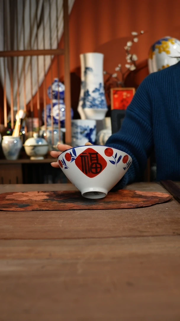 现代高温釉下彩手绘陶瓷餐具