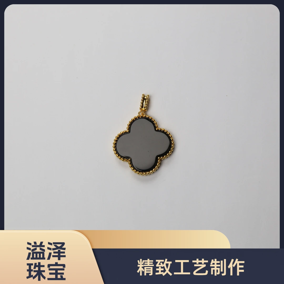 【质检发货】源头工厂20mm18k黑玛瑙吊坠（不含链）-P