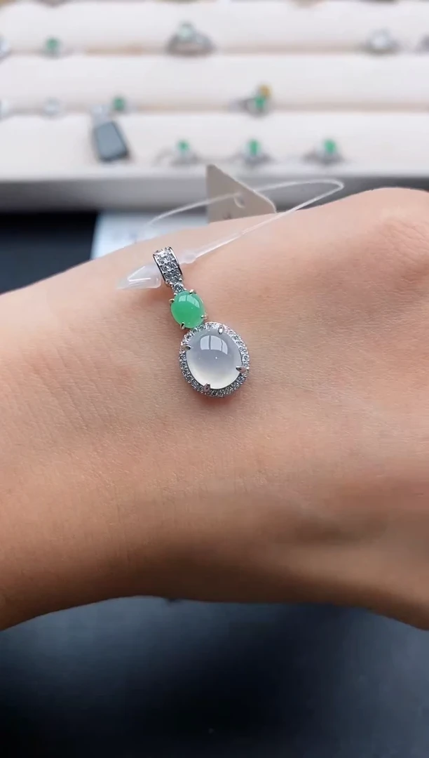 银S925镶嵌戒指翡翠3333333+9