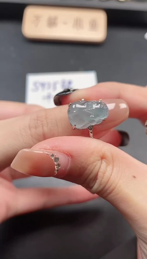 银S925镶嵌戒指翡翠51151