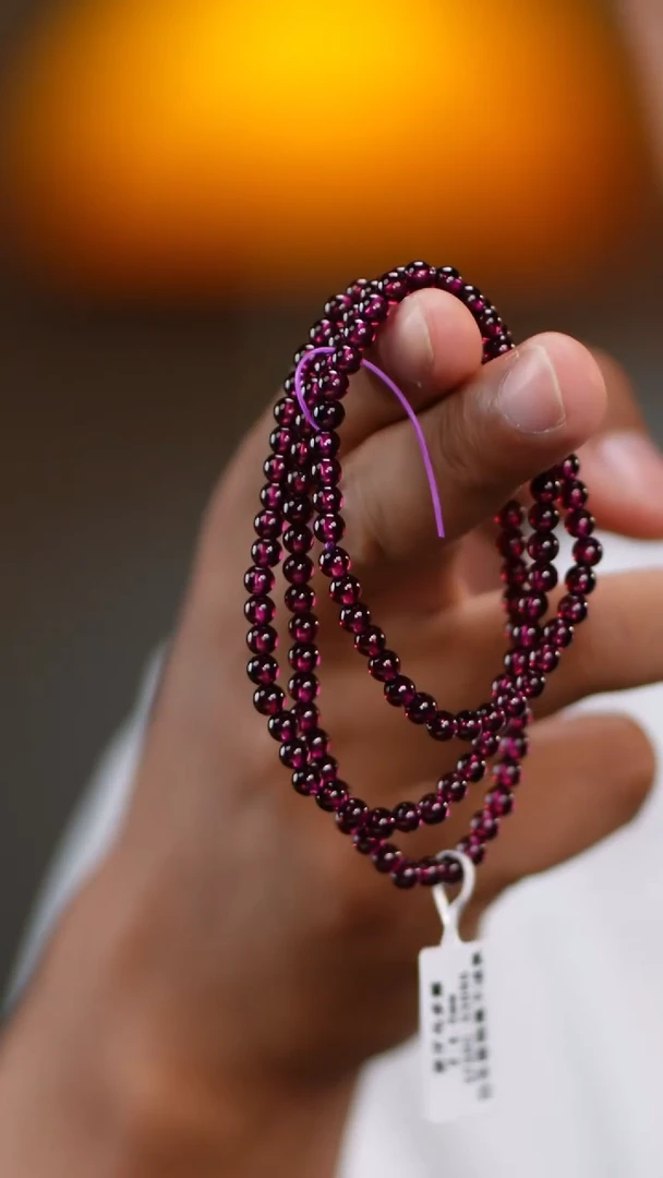 手串未镶嵌石榴石3095 紫牙乌石榴石