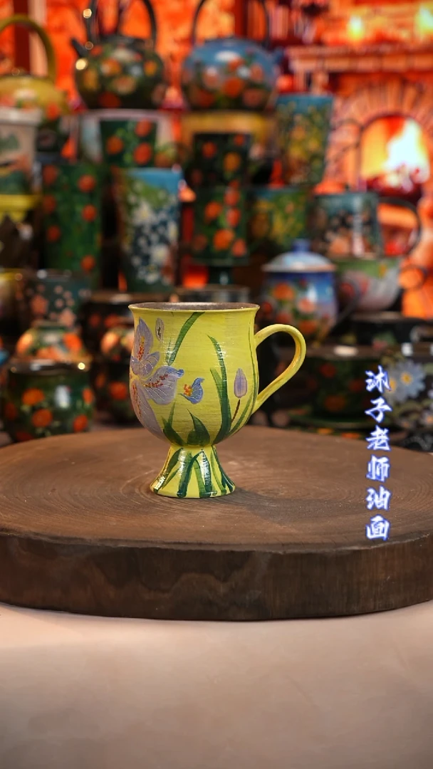 油画   釉下彩  杯子