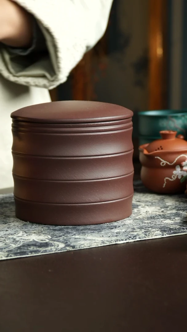 茶杯紫砂76号 新品上新福利价茶叶罐 宜兴紫砂原矿作品