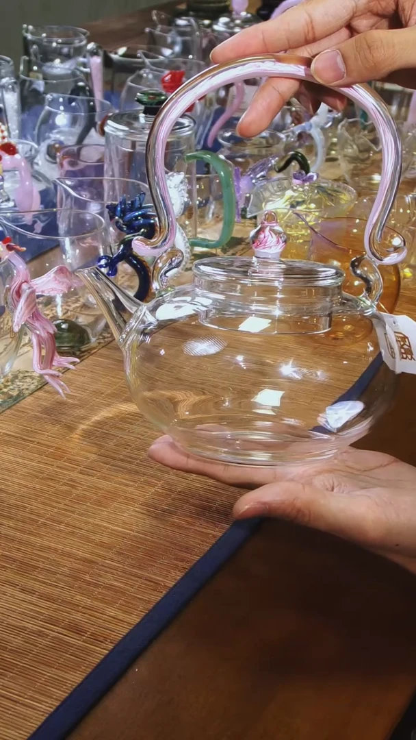 【闪购商品】菩提如意粉凤尾提梁壶晶焱金标