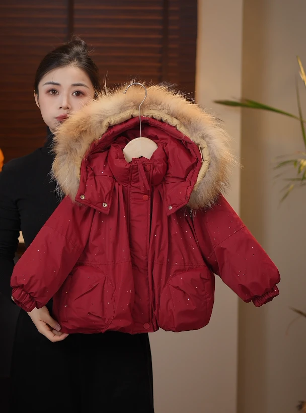 【现货】2025冬季儿童新款韩版加棉加厚保暖棉服外套58755