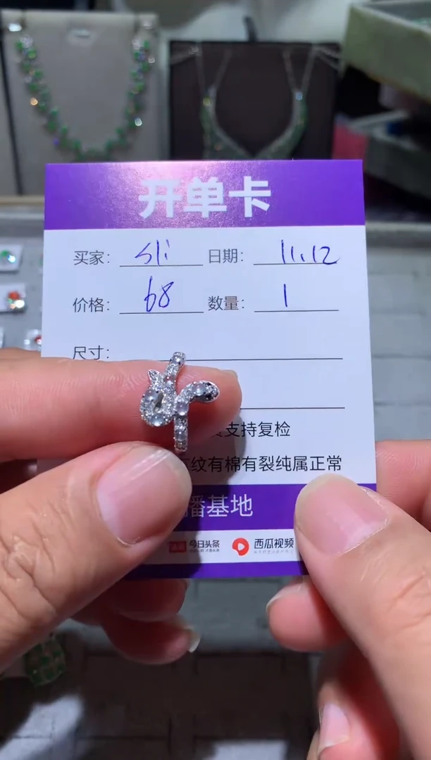 未镶嵌翡翠耳饰S***aSlina