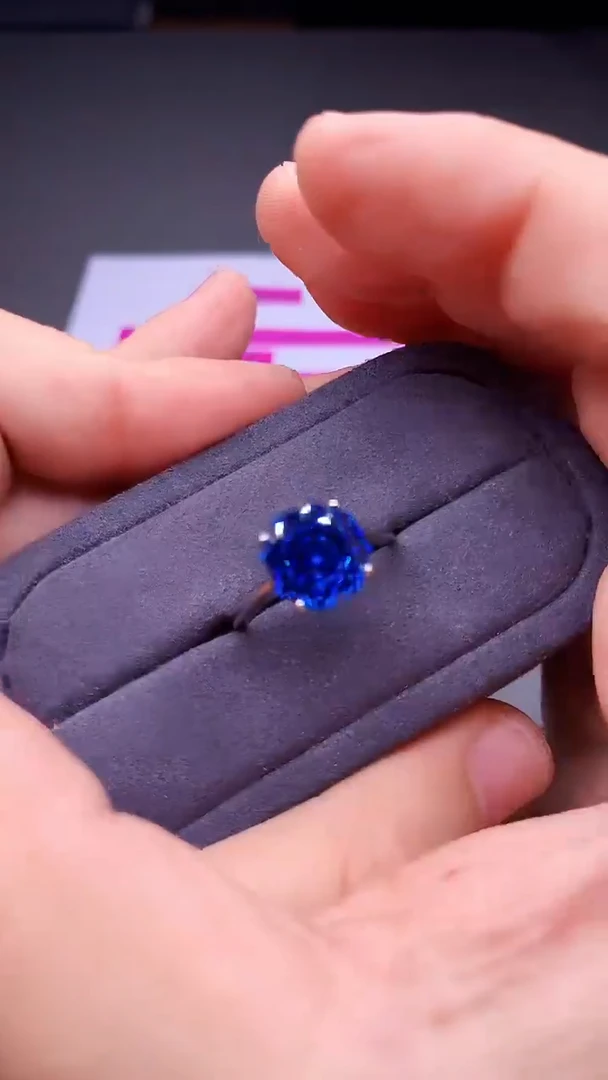 银S925镶嵌戒指托帕石...