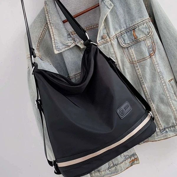 1601博卜 多隔层 防盗纯色水洗都市多功能 斜跨包  运动休闲包