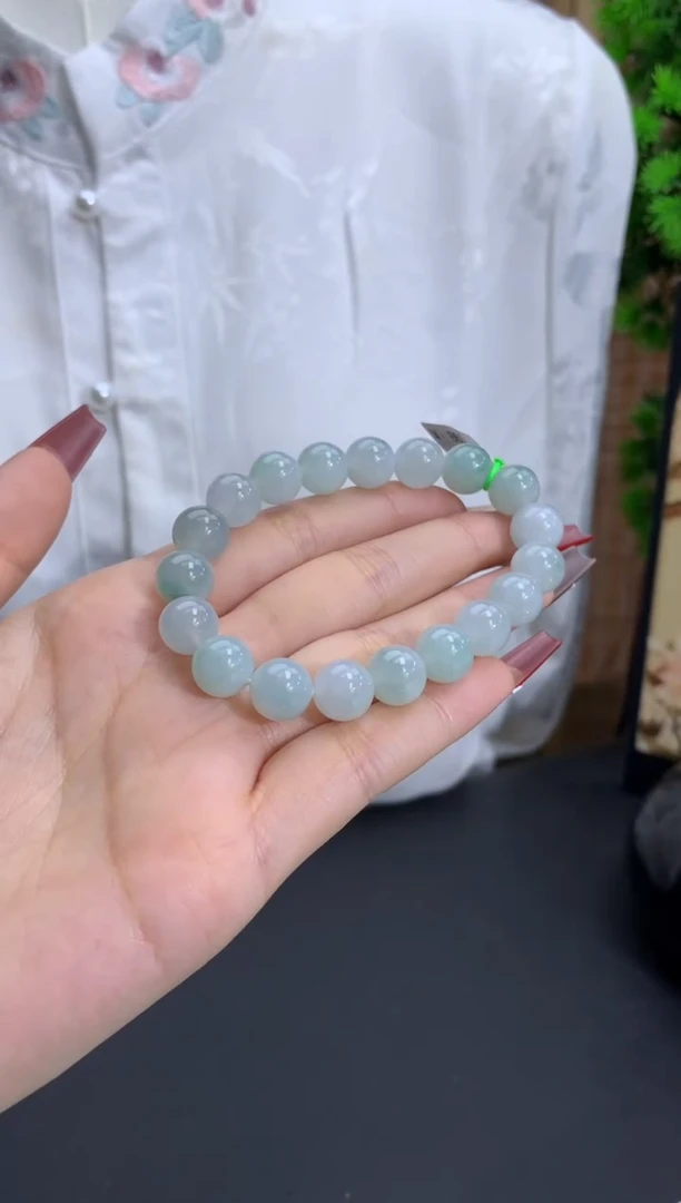 【闪购商品】翡翠手链未镶嵌卡9.9mm