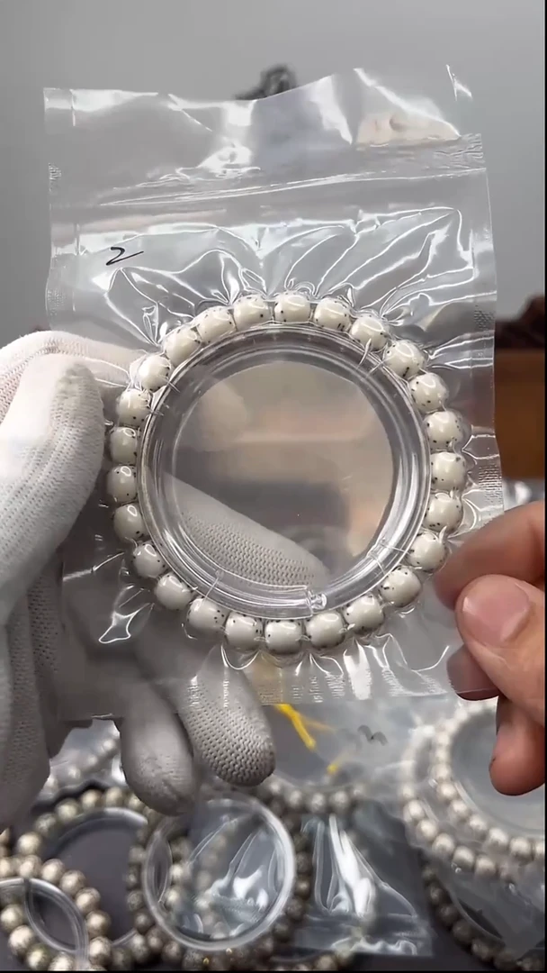 手串星月菩提O***n9*8河豚单圈 海南原生态石玉料同枝果