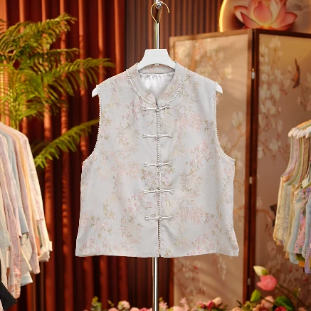 [花珠涵 马甲]新中式国风女士绣珠新款马甲