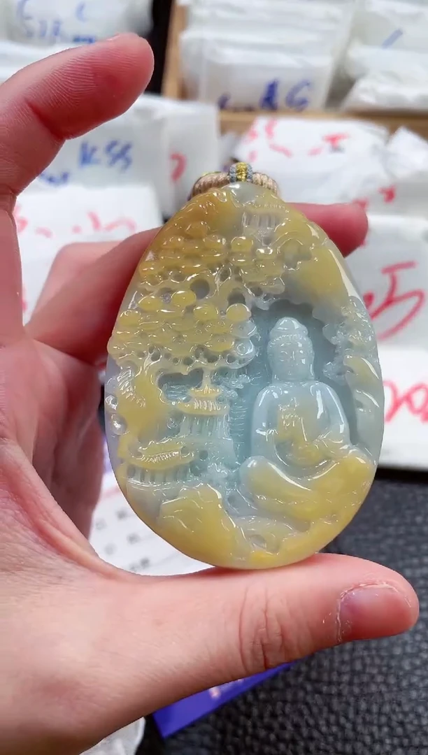 【闪购商品】翡翠颈饰未镶嵌00002952素衣观音