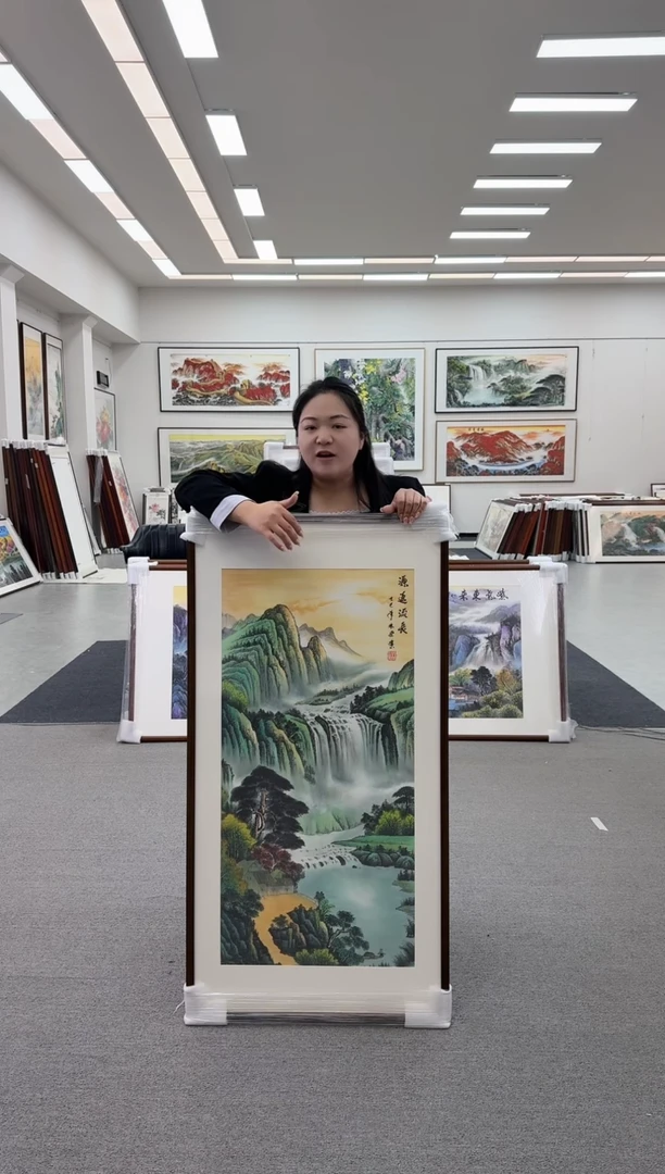 国画手绘   125*65  源远流长