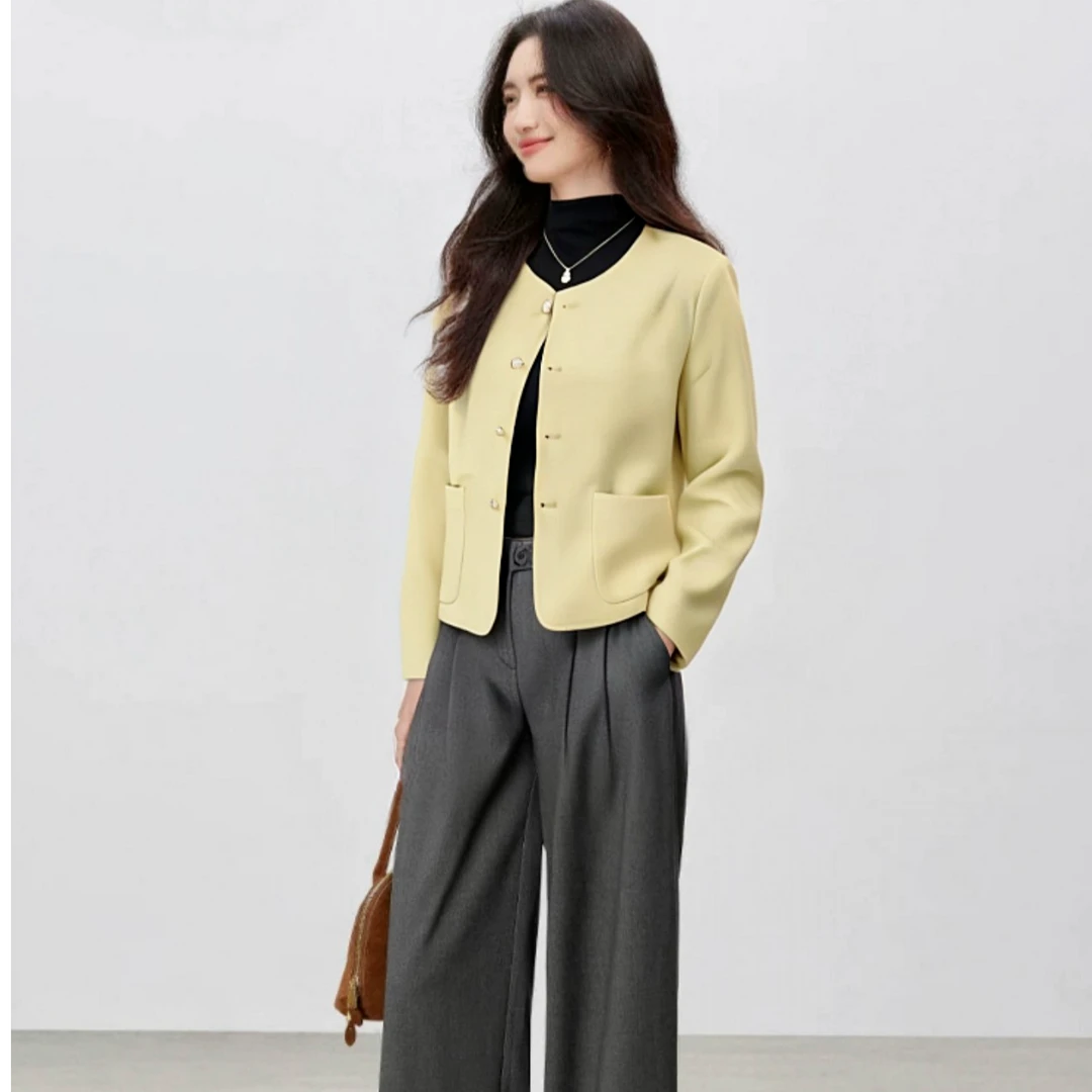 小香风外套春夏款高级圆领法式名媛气质休闲上衣外套时尚