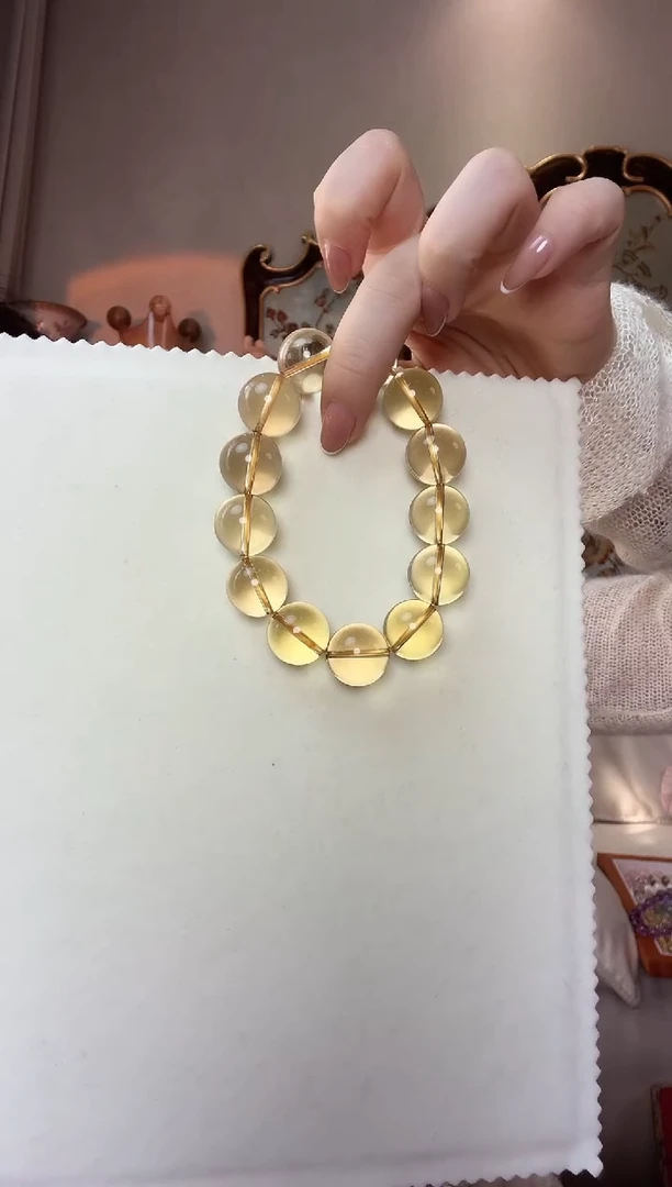 【闪购商品】水晶手链未镶嵌柠檬黄水晶手串