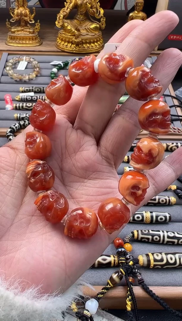 【闪购商品】玛瑙挂件18K金镶嵌手饰