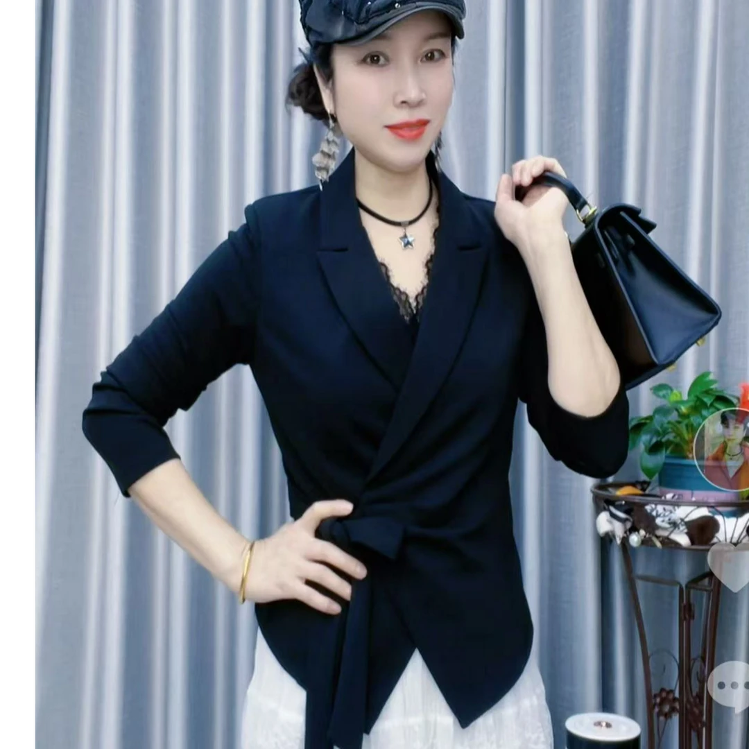 【懂你吴姐】2329新款绑腰显女人味西装