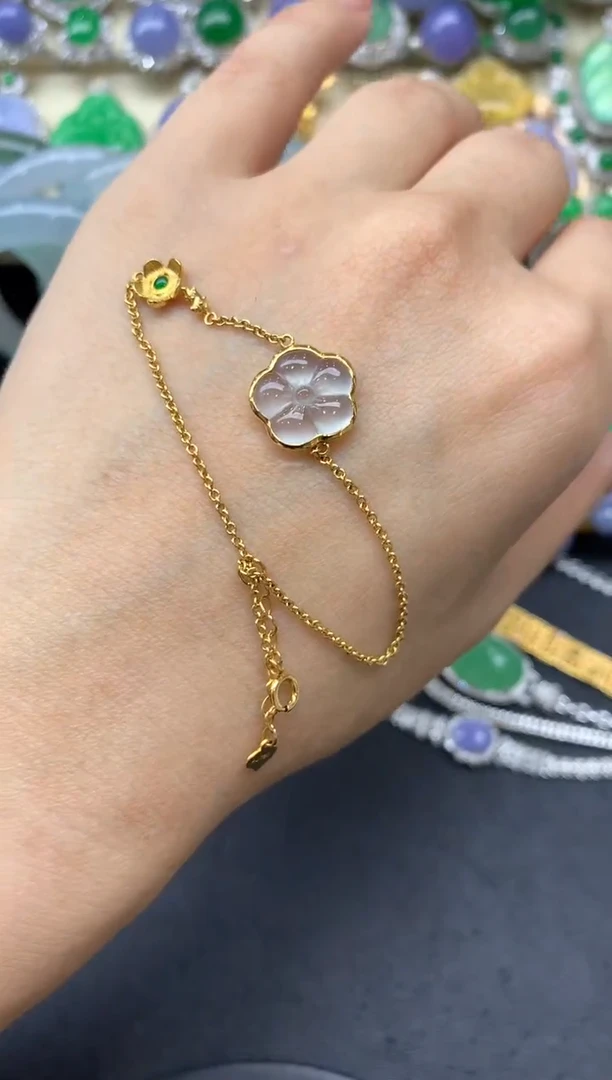 【闪购商品】翡翠手串18K金镶嵌147-中国好珍宝