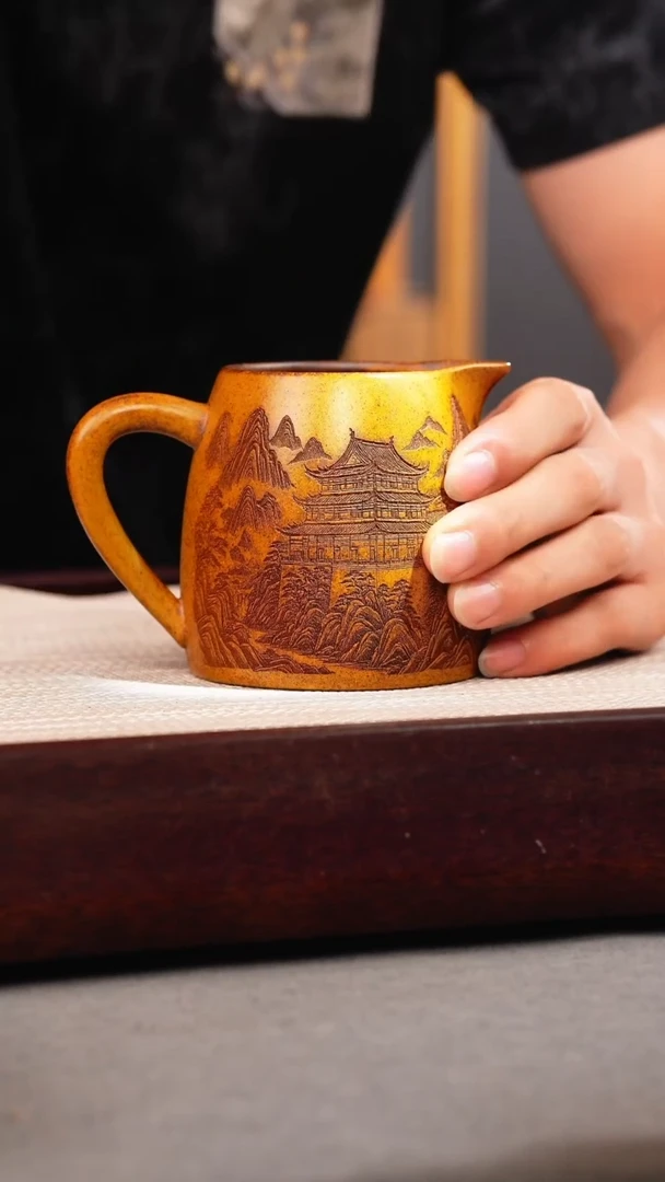 茶壶紫砂段泥 柴烧 公道杯