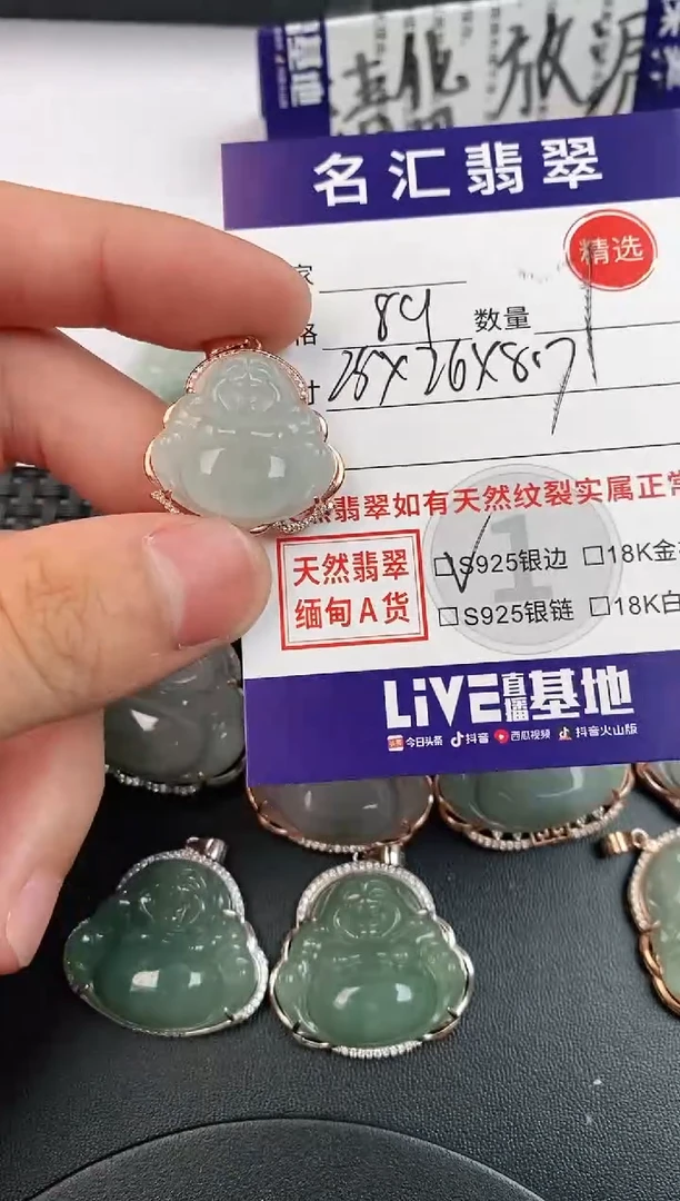 翡翠银S925镶嵌颈饰·