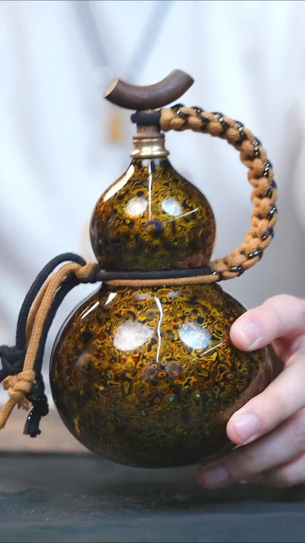 【闪购商品】RT154漆艺酒葫芦不包手串及旋转底座