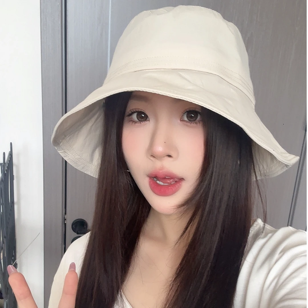 升级款春夏季大帽檐速干渔夫帽子女蝴蝶结绑带户外遮阳防晒登山帽