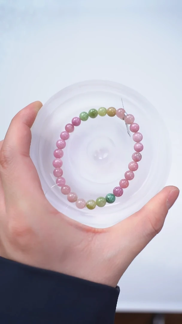 【闪购商品】碧玺手链未镶嵌q608 碧玺手链6mm+