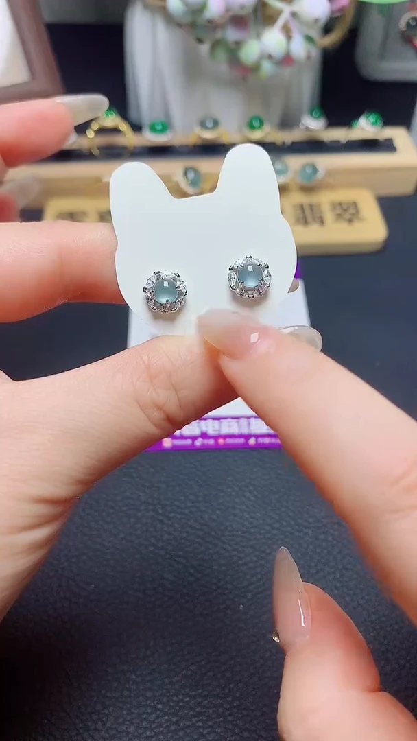翡翠戒指银S925镶嵌天然翡翠A货s925银镶