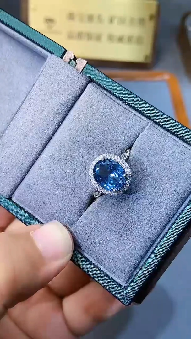 【闪购商品】海蓝宝石戒指银S925镶嵌354