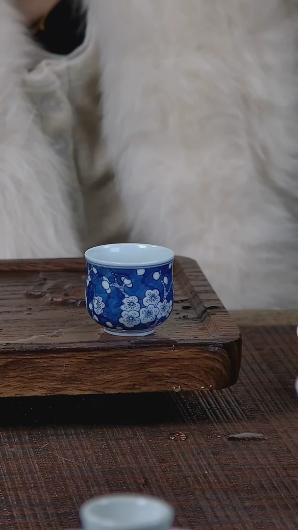 【闪购商品】折葵非器手工手绘冰梅迷你炉式杯