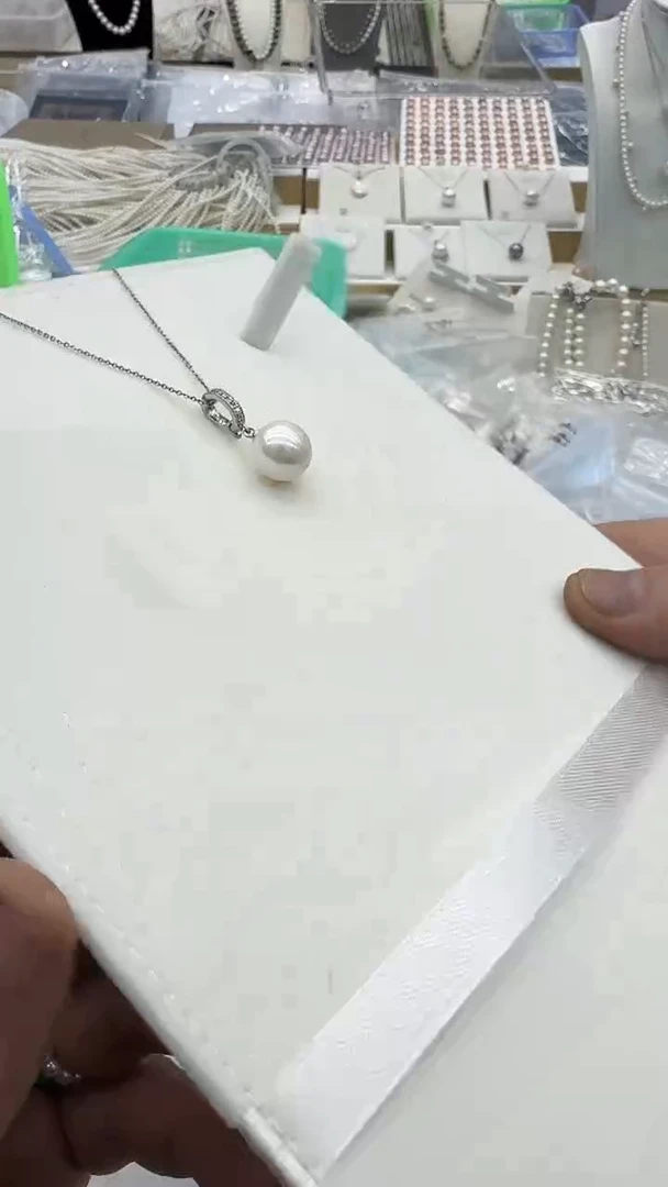 吊坠(赠链)未镶嵌淡水珍珠12mm 白珠万能扣