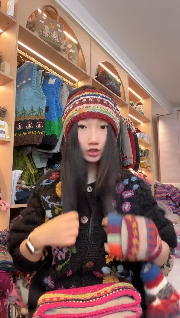 羊毛砖红色城堡发带