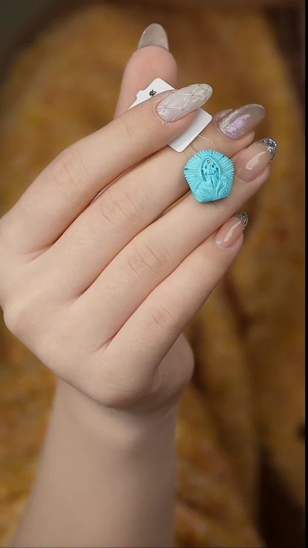 【闪购商品】绿松石雕刻件未镶嵌T03（多样性发一件）