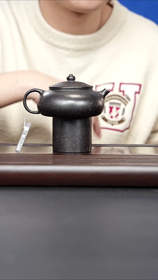 茶壶紫砂宜兴紫砂 光素寒江套组 撒银石黄 马千里