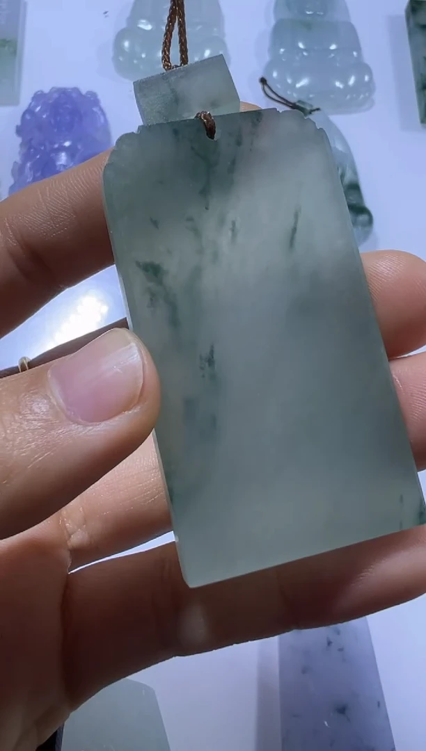 未镶嵌定制翡翠无事牌