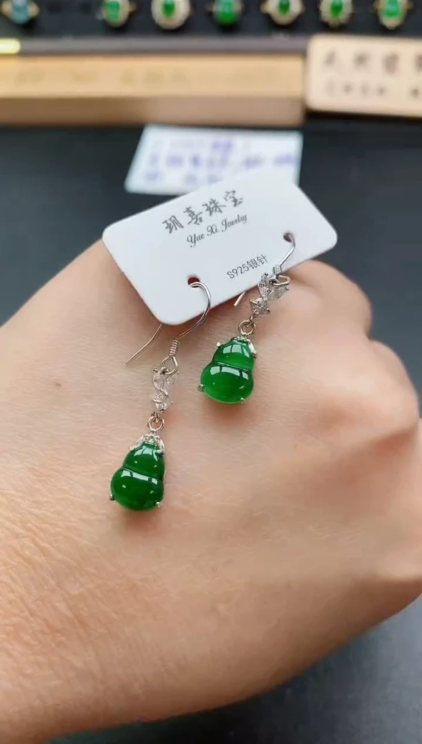 银S925镶嵌戒指翡翠1