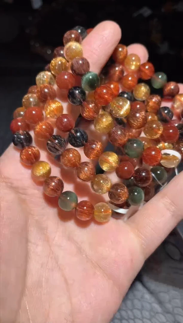 【闪购商品】水晶手链未镶嵌发晶多宝单圈A9（多样性发其一）