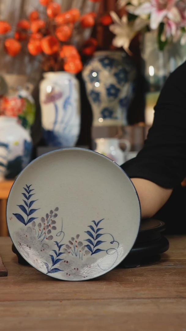 瓶景德镇设计师釉下手绘陶瓷花瓶