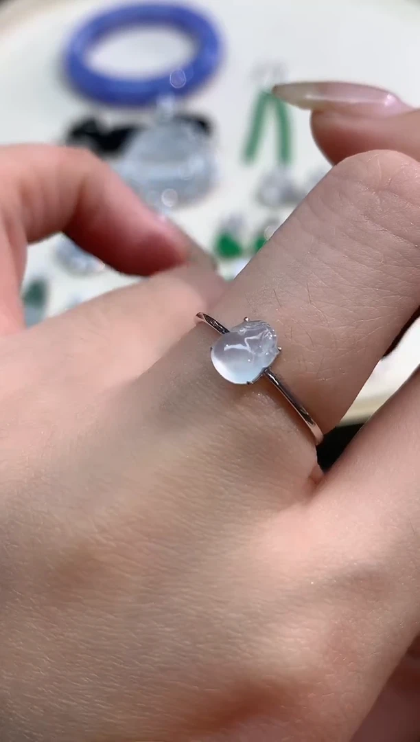 18K金镶嵌戒指翡翠E352|980