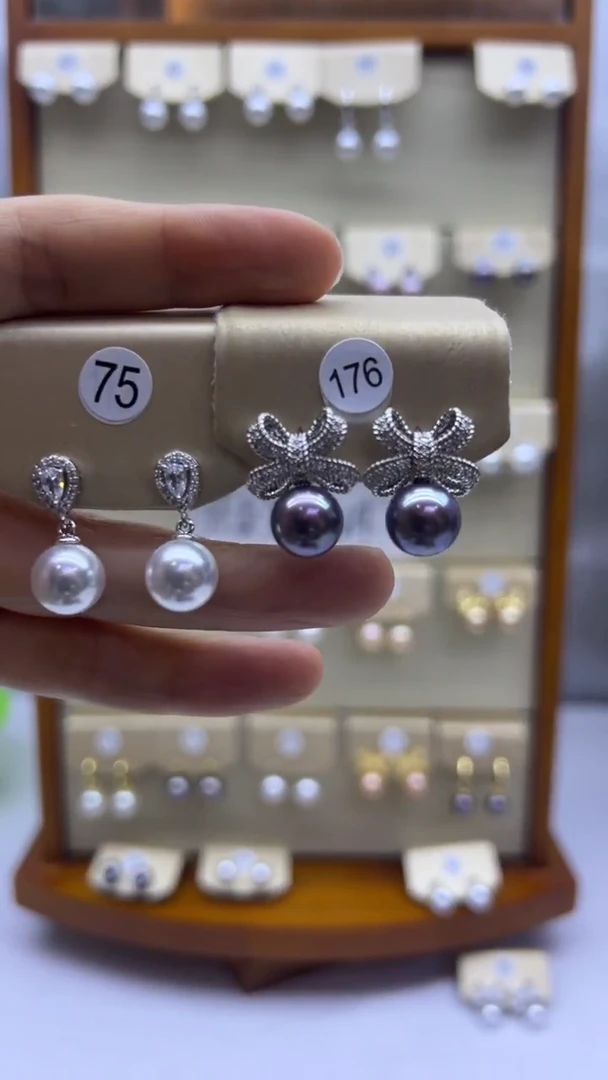 未镶嵌耳饰淡水珍珠75+176