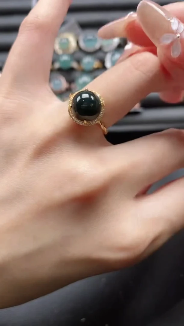 【闪购商品】翡翠戒指银S925镶嵌51151