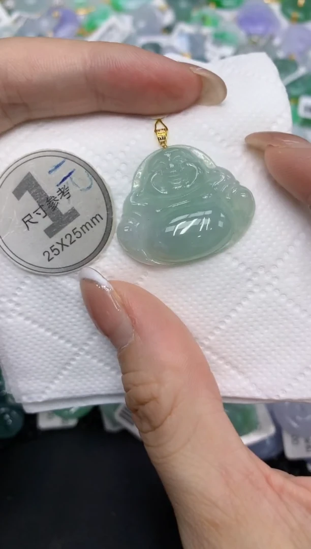 颈饰18K金镶嵌翡翠11111111