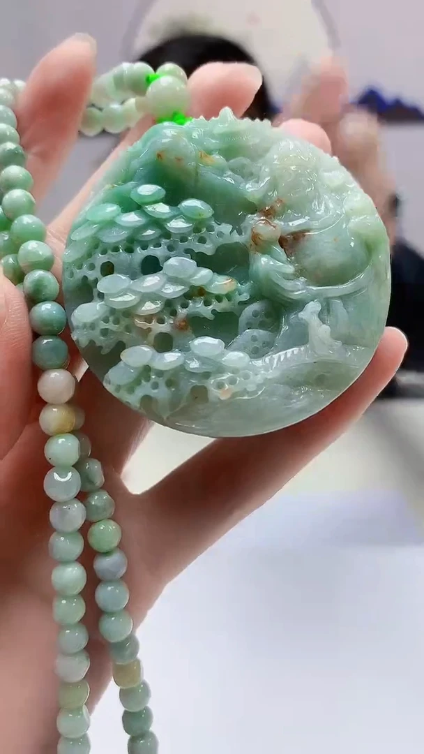 【闪购商品】定制翡翠未镶嵌5152zm-毛货挂件244财神