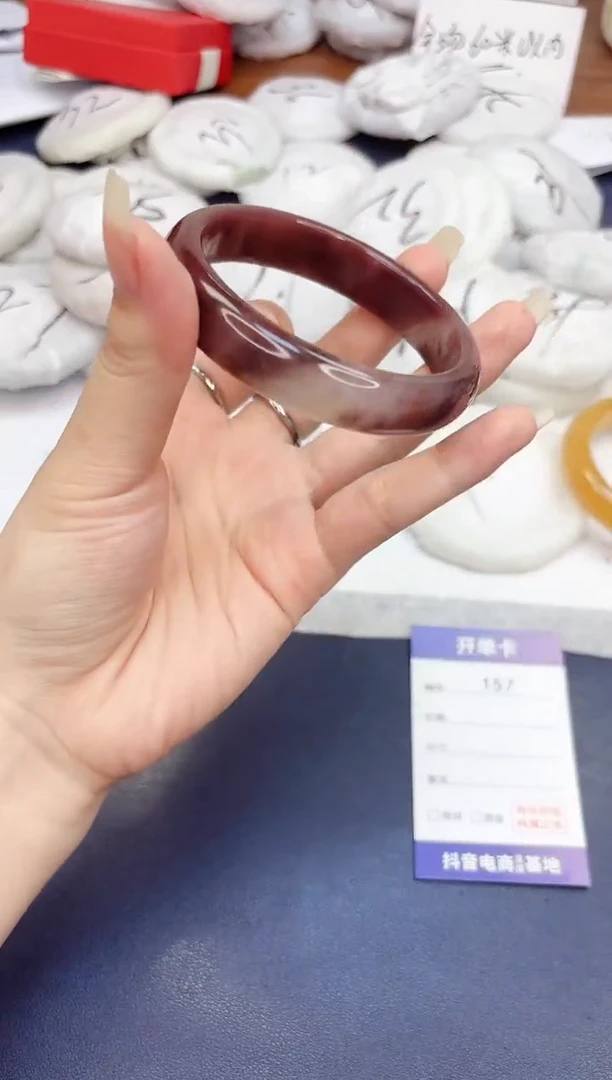 石英质玉手镯未镶嵌157-紫罗兰-圈口60