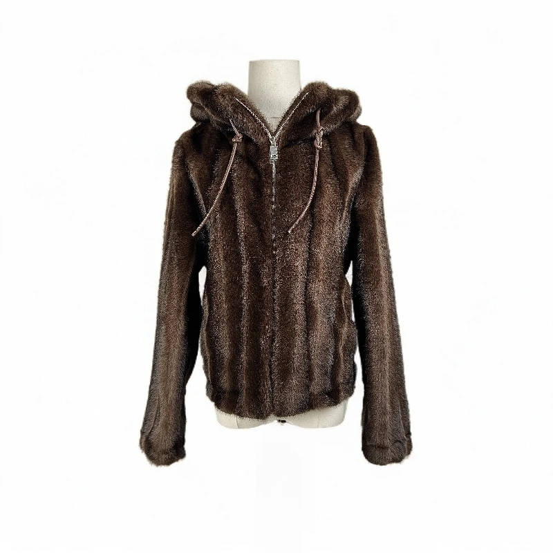 冬季女款连帽短外套复古加厚环保外套保暖轻奢气质百搭