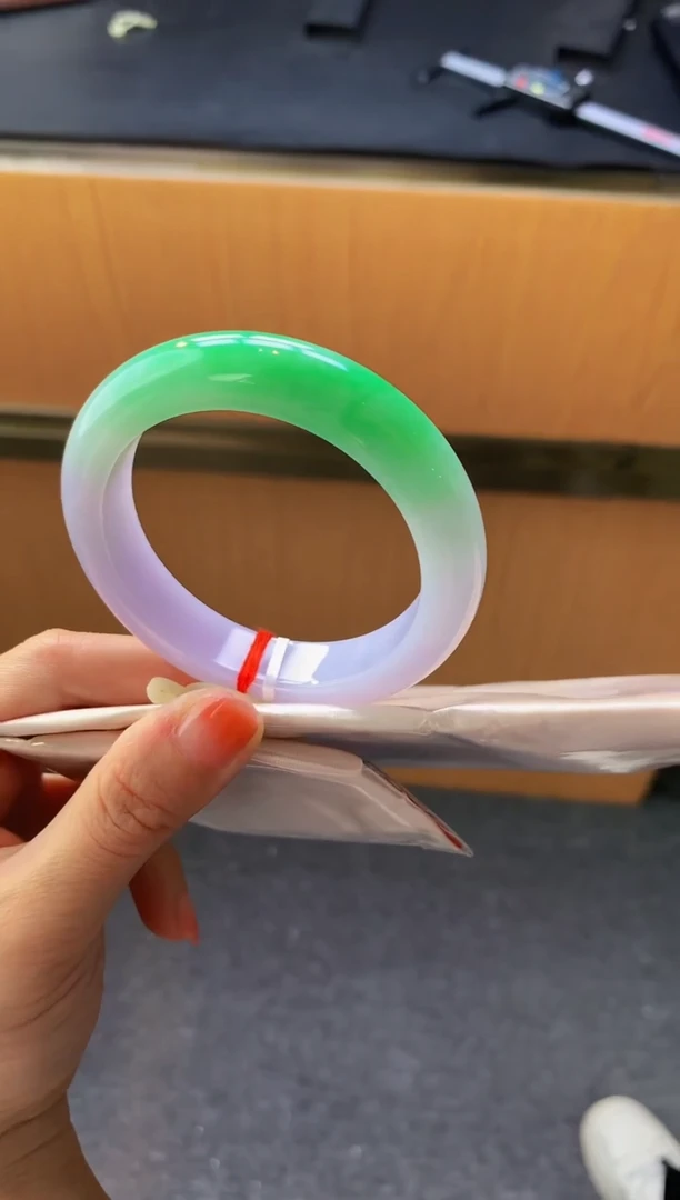 未镶嵌手镯翡翠-C74 圈口53.7