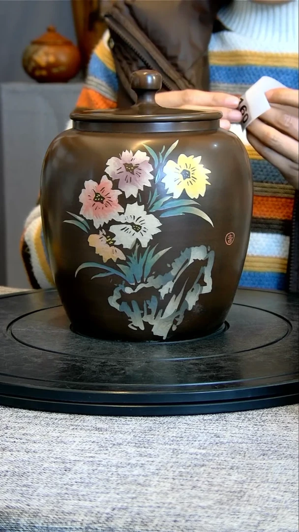 【闪购商品】建水全手工紫陶茶罐微瑕疵精磨160