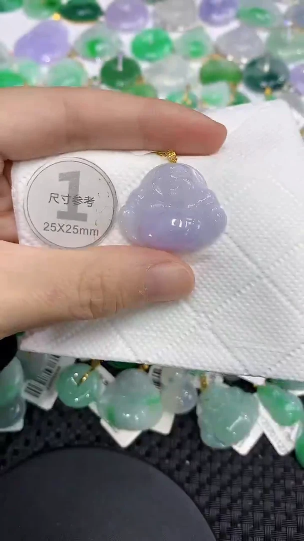 颈饰18K金镶嵌翡翠a货支持复检百元以上9元证书费自理